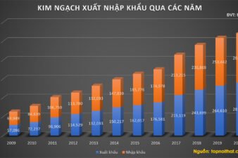 Kim ngạch xuất nhập khẩu Việt Nam qua các năm